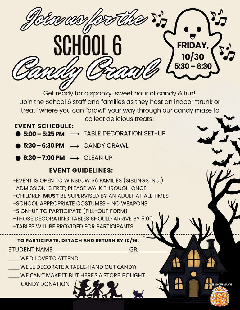 School 6 Candy Crawl- Trunk or Treat 